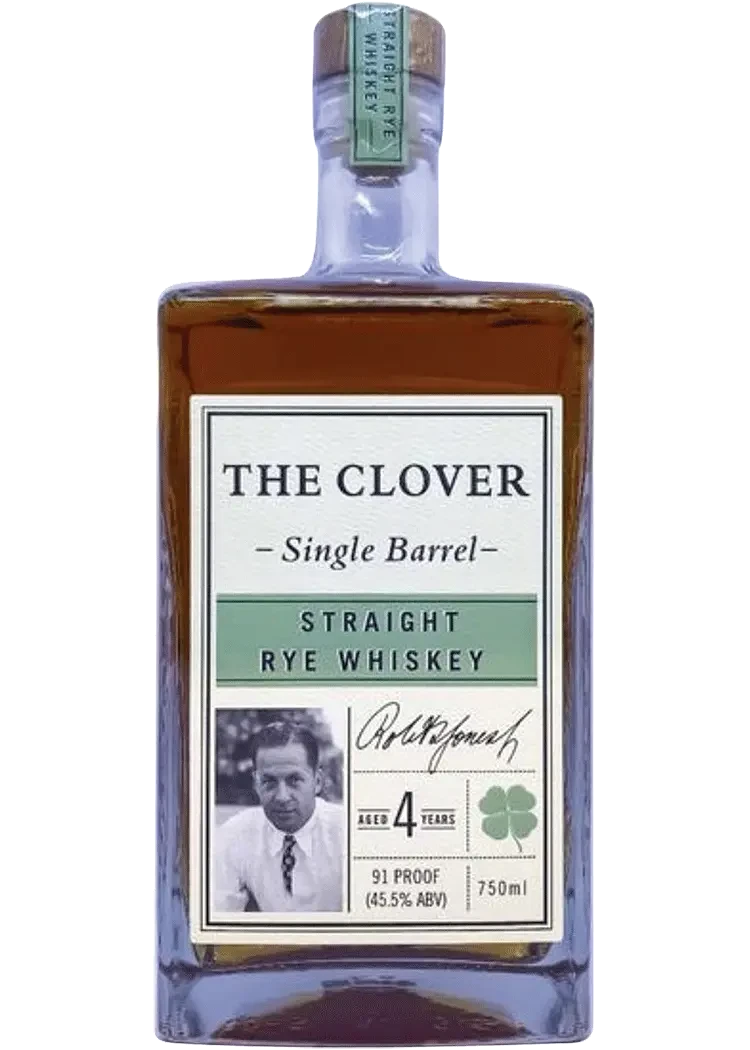 The clover single barrel straight rye whiskey