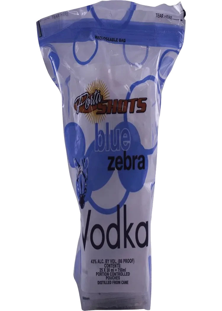 Portashots Blue Zebra Vodka
