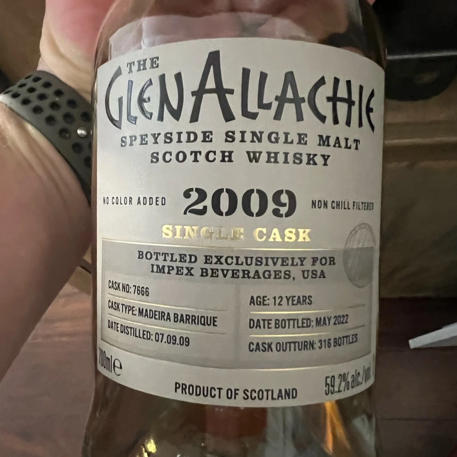 Glenallachie 2009 Single Cask 12 Year Old (IMPEX)
