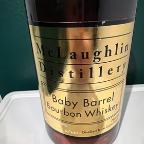 McLaughlin Distillery (Baby Barrel) cask strength bourbon whiskey