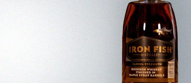 Iron Fish Barrel Strength Bourbon Finished in Maple Syrup Barrels