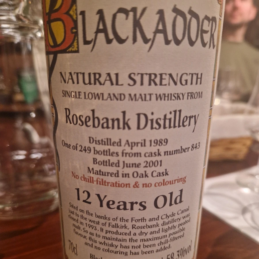 Blackadder Rosebank 12 year 2001