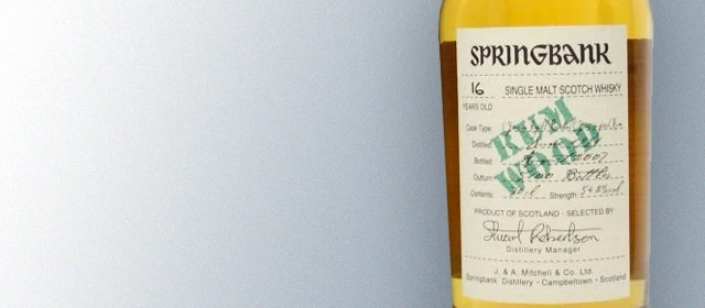 Springbank Rum Wood Finish 16 Year